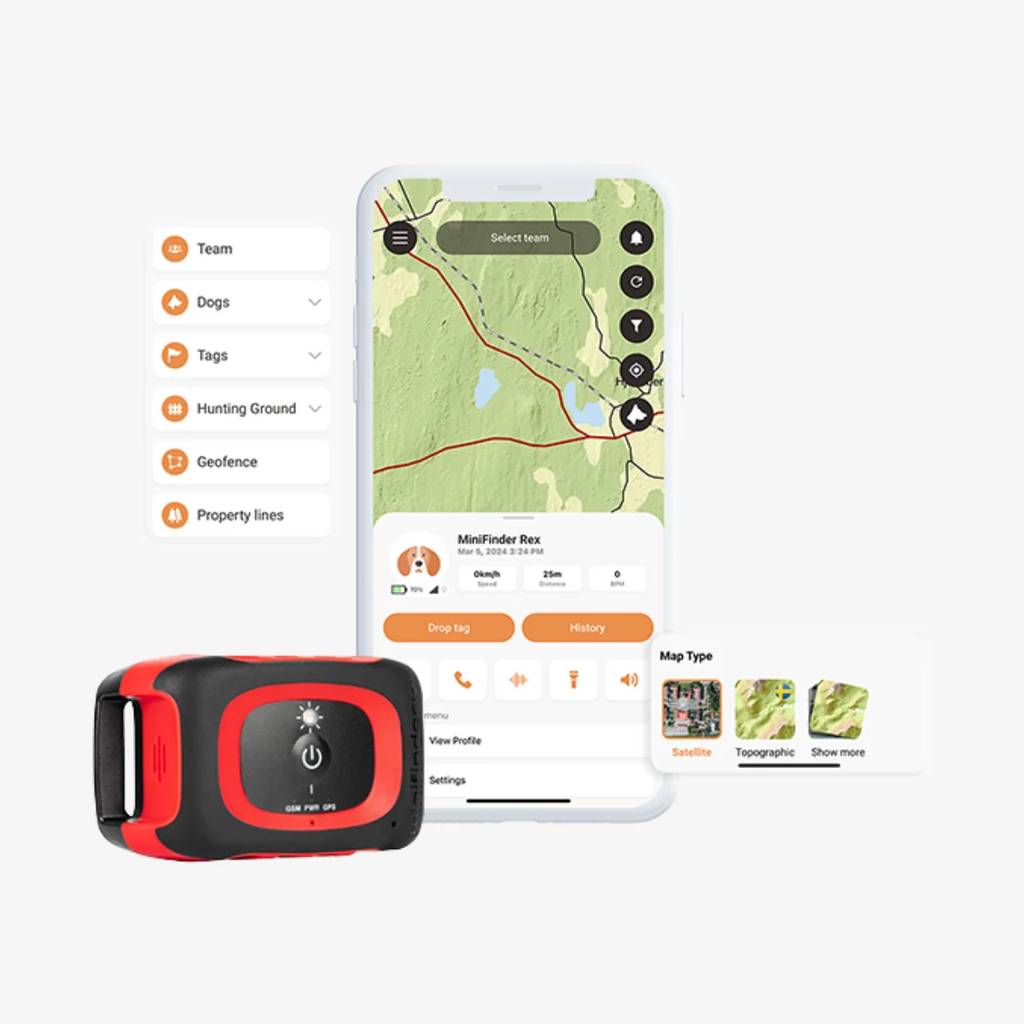 Minifinder Rex Hundpejl App
