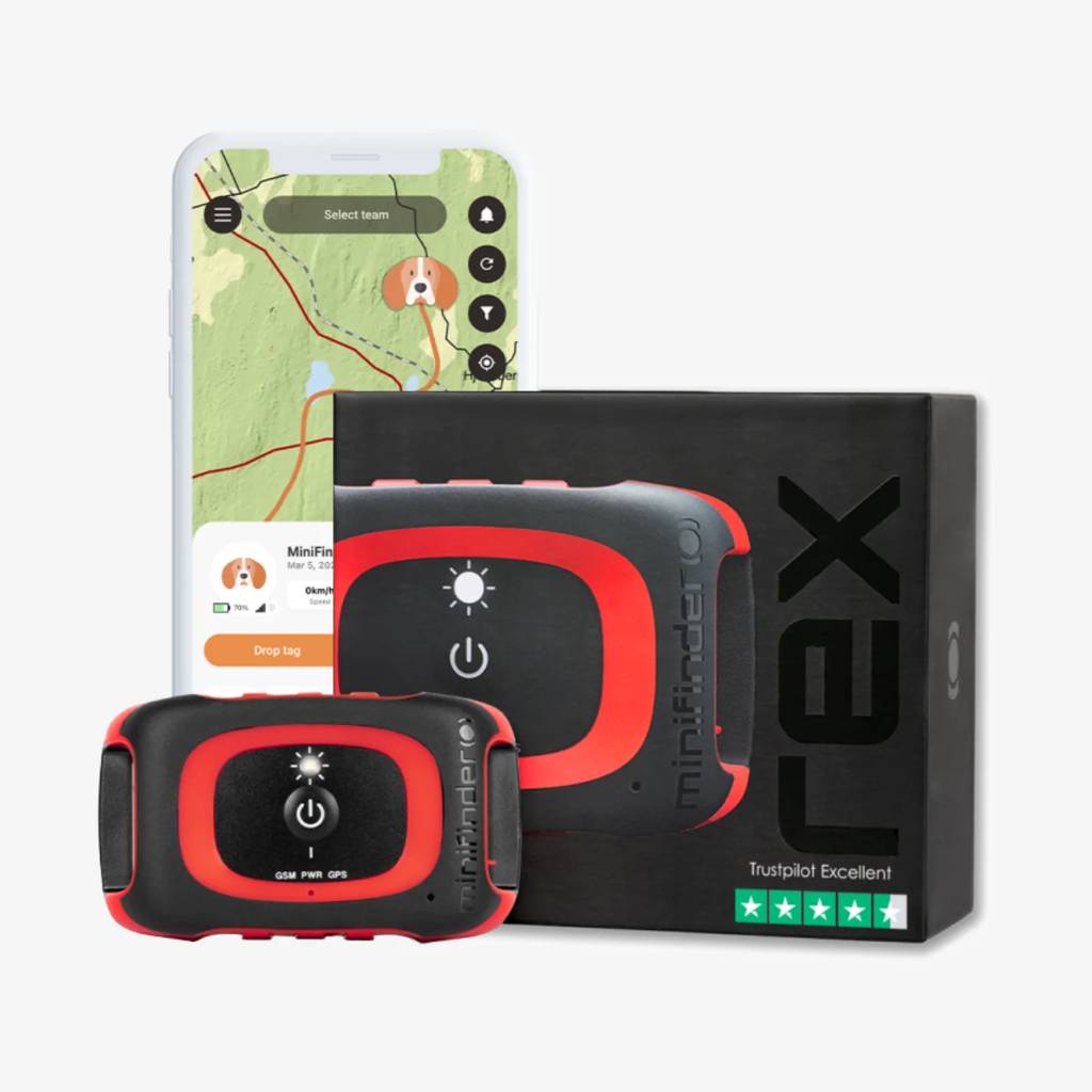 Minifinder Rex Hundpejl app och låda