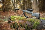Hawke Vantage 30 WA IR 1-8x24 kikarsikte monterat på ett jaktgevär i skogsmiljö