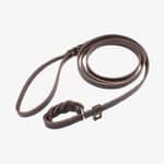 Retrieverkoppel läder 14 mm Brun