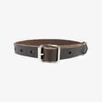hundhalsband läder 14mm brun