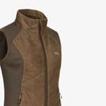 Blaser Dam Fleece Vest Kora Mörkbrun Detalj