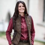 Blaser Dam Fleece Vest Kora Mörkbrun På Modell 2