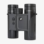 GPO Rangeguide 8x32 svart kikare med inbyggd avståndsmätare, sedd framifrån