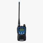 Lafayette Smart Plus 155MHz jaktradio sedd framifrån med antenn.