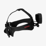 Lafayette Pro Light HL-35 pannlampa sedd bakifrån med justerbart huvudband och batteripack
