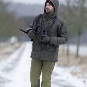 Blaser Herrbyxor Vintage Ake 22 Olivgrön Melange Svart På Modell 2