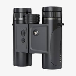 GPO Rangeguide 8x32 svart kikare med inbyggd avståndsmätare, sedd framifrån