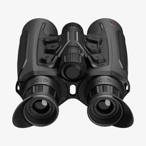 Baksida av Hikmicro Habrok 4K HE25L 2.0 digital termisk kikare visad från okularsidan med fokus på kontrollknappar.