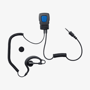 Lafayette Miniheadset Inre Smart med mikrofon, öronbygel och spiralkabel sedd framifrån.