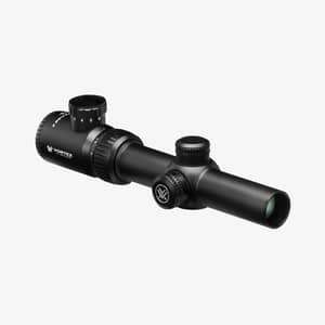Vortex Crossfire II 1-4x24 belyst riktmedel V-Brite i vinklad vy