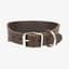 spårhalsband läder brun
