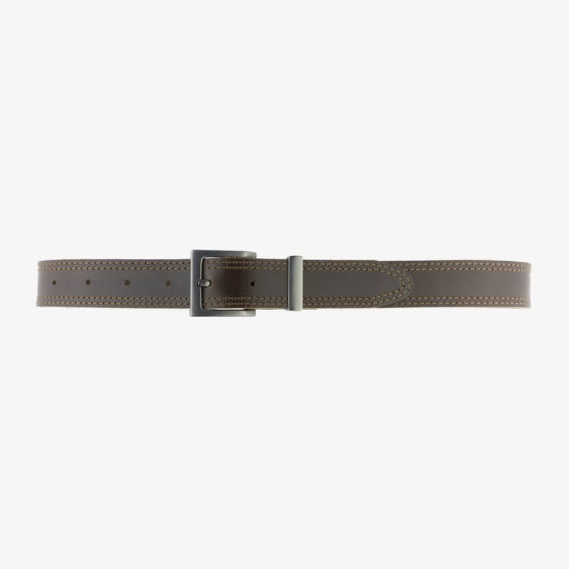 Läderbälte 35mm Brun stängd