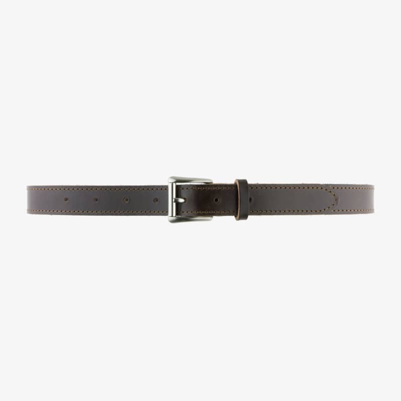 Läderbälte 30 mm Brun Stängt
