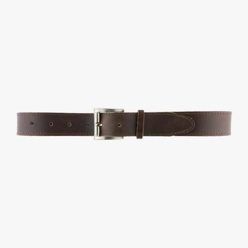 Läderbälte 40mm Brun Stängd