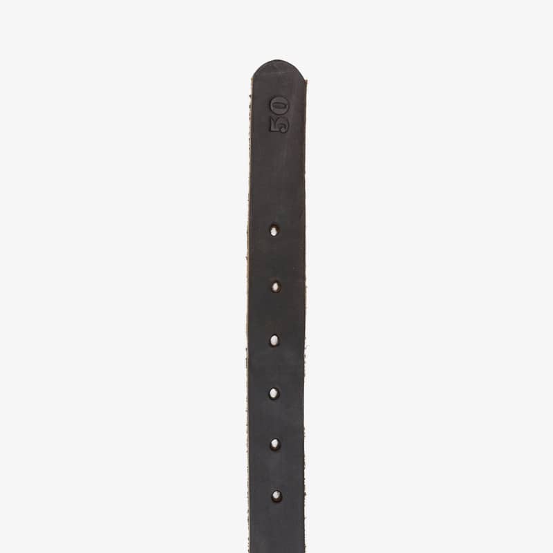 hundhalsband läder 14mm brun detalj