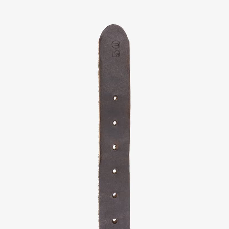 hundhalsband läder 25mm brun detalj