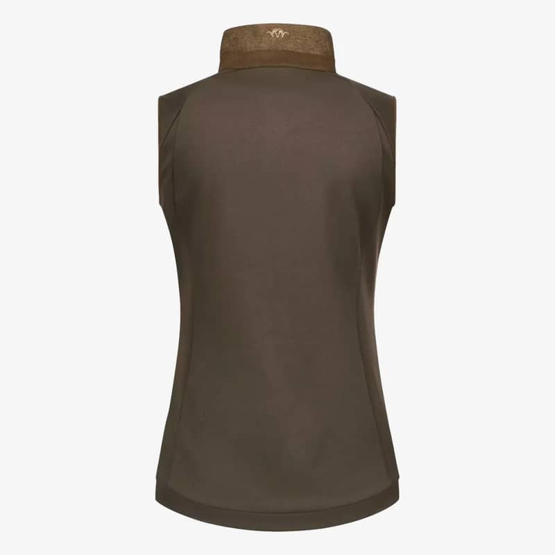 Blaser Dam Fleece Vest Kora Mörkbrun Bak