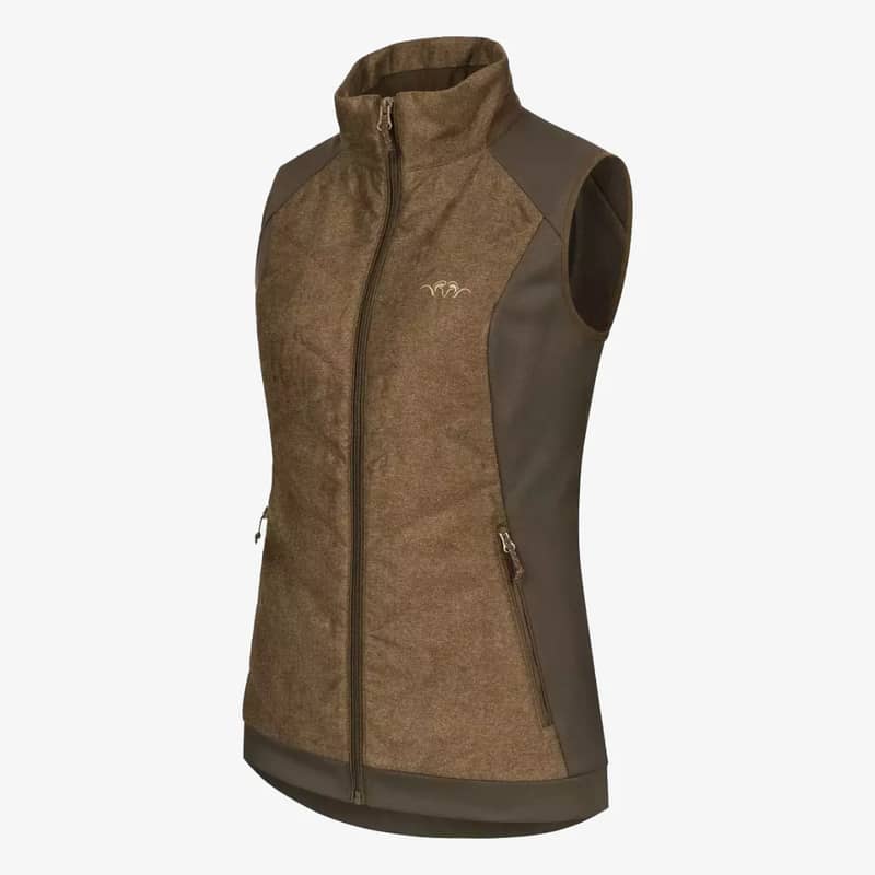 Blaser Dam Fleece Vest Kora Mörkbrun Vänster