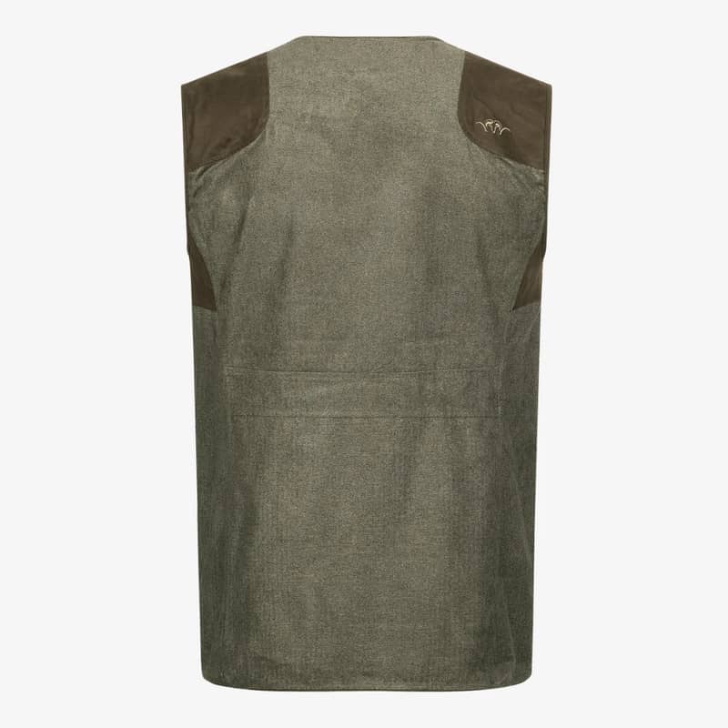 Blaser Herrväst Vintage Wing Olivgrön Melange Svart Bak