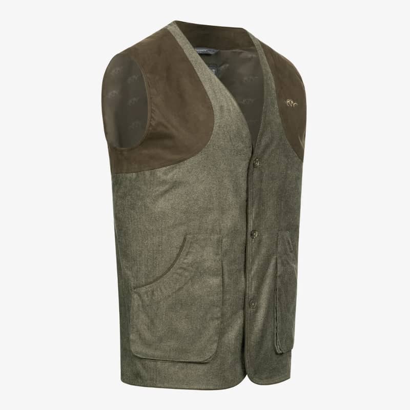Blaser Herrväst Vintage Wing Olivgrön Melange Svart Höger