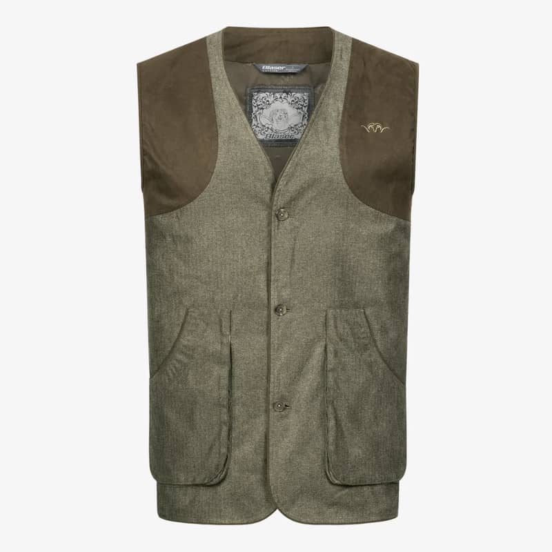 Blaser Herrväst Vintage Wing Olivgrön Melange Svart