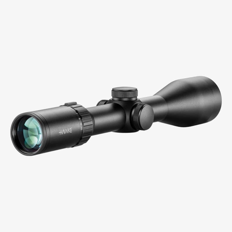 Hawke Vantage 30 WA FD 2,5-10x50 belyst kikarsikte sedd snett bakifrån
