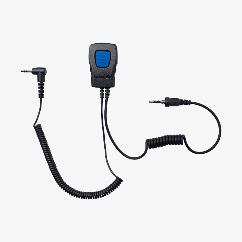 lafayette-miniheadset-sordin-smart-1 Lafayette Miniheadset Sordin SMART med mikrofonenhet och spiralsladdar sedd framifrån