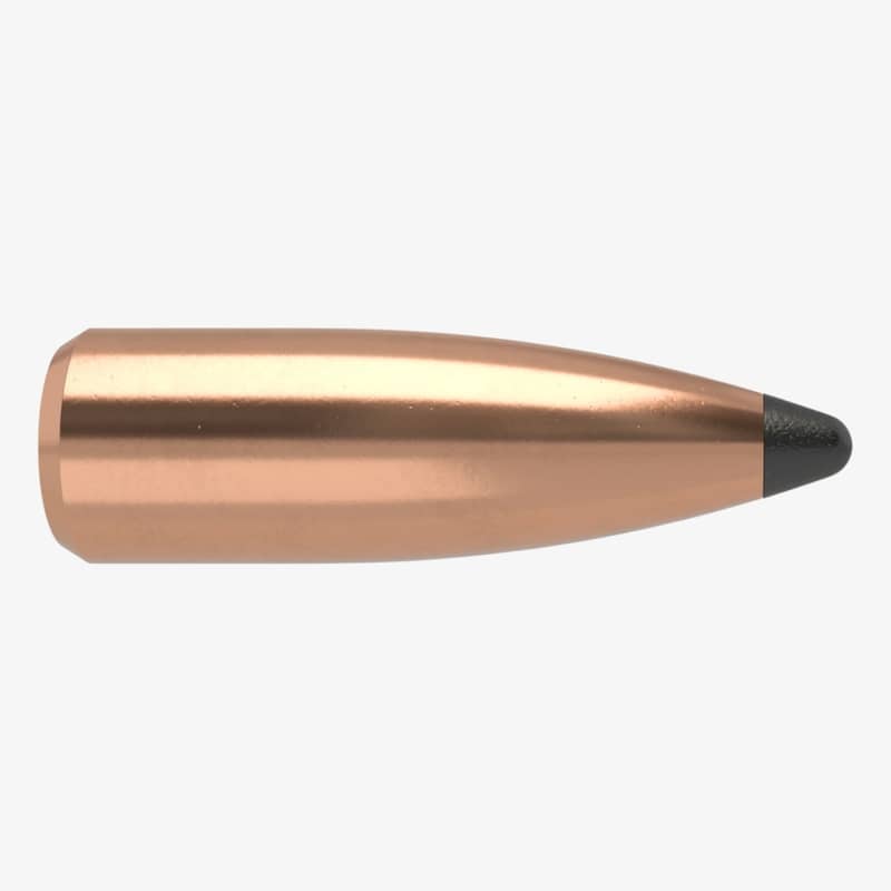 nosler-partition-kula-30-kaliber-sida En Nosler Partition kula i kaliber .30 sedd från sidan mot en vit bakgrund
