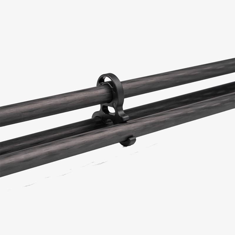 Närbild på benklämman i kolfiber på Spartan Springbok tripod