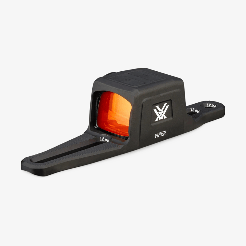 vortex-viper-rodpunktssikte-vinklad-vy Vortex Viper rödpunktssikte för hagelvapen, visat från en vinklad vy