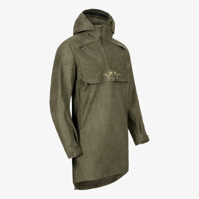 Blaser Herr Anorak Vintage Smock Laurent Olivgrön Melange Svart Höger